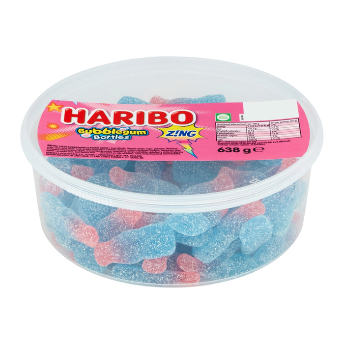 Haribo Bubblegum Bottles Zing Tub 638g