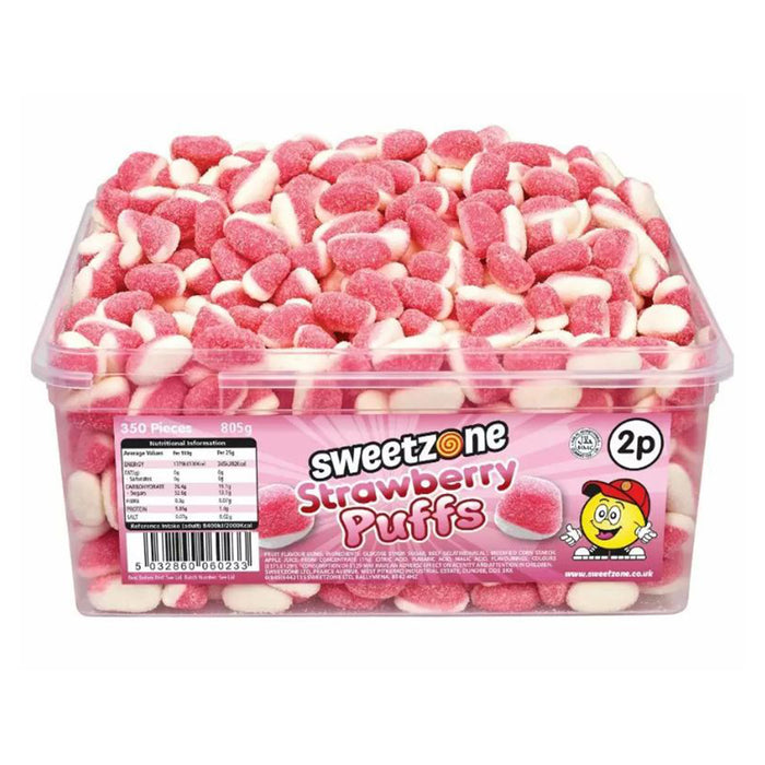 Sweetzone Strawberry Puffs Tub 805g