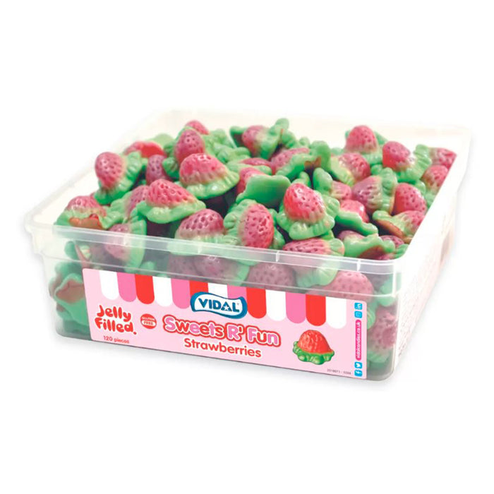 Vidal Jelly Filled Strawberries Tub