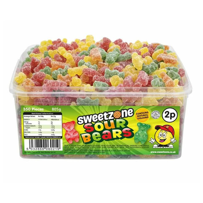 Sweetzone Sour Bears Tub 805g