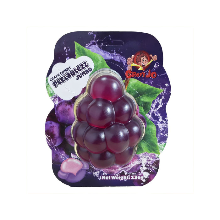 Crazy Jo Peelablezz Jumbo Grape Gummy 136g