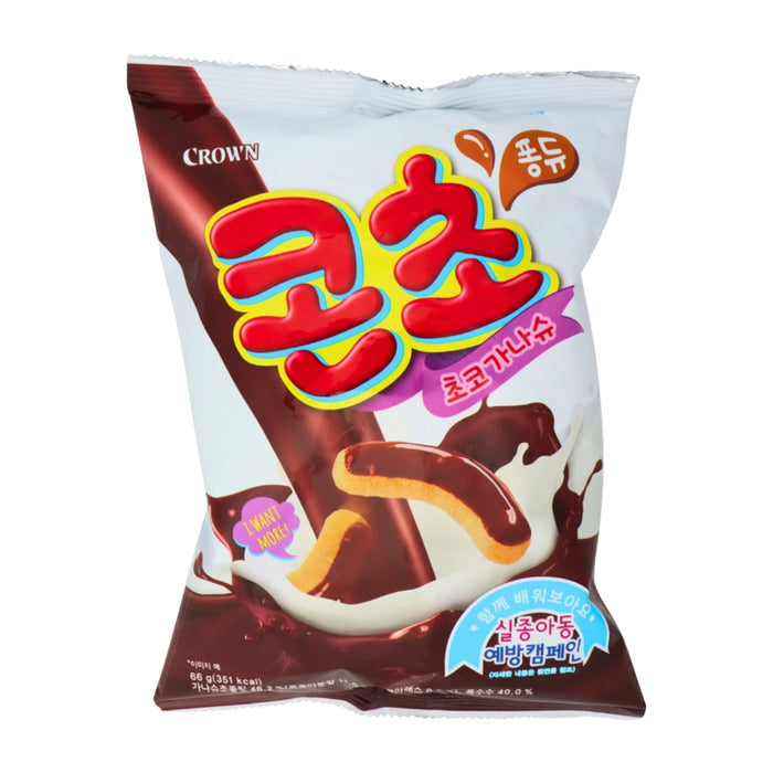 Crown Corn Cho Chocolate Flavoured Corn Snack 66g