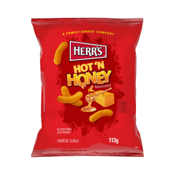 Herr’s Hot ‘N Honey Cheese Curls 113g