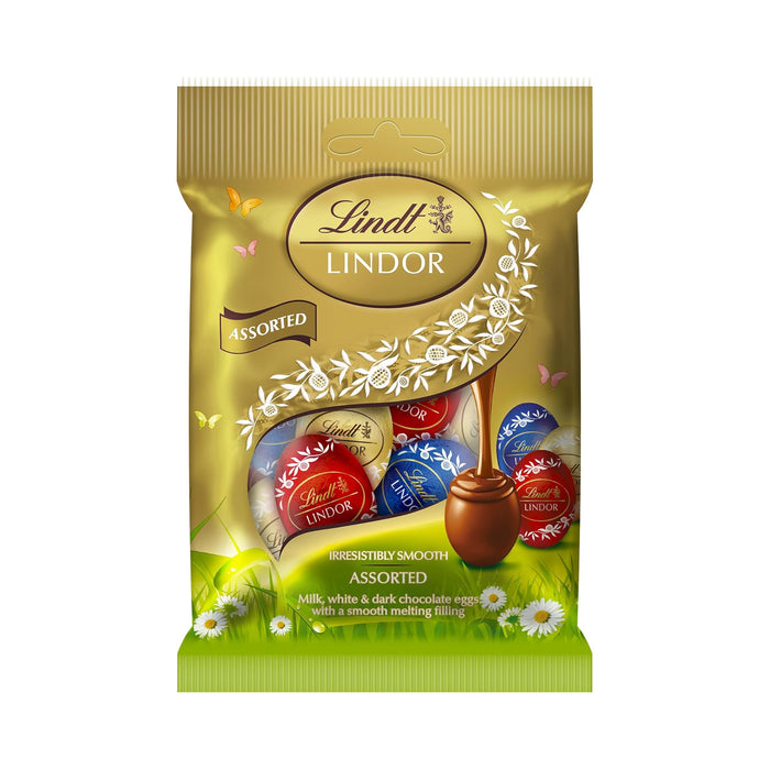 Lindt Lindor Mini Assorted Chocolate Eggs Bag 80g