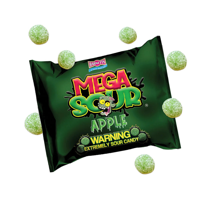 Barnett's Mega Sour Apple Candy Bags 104g
