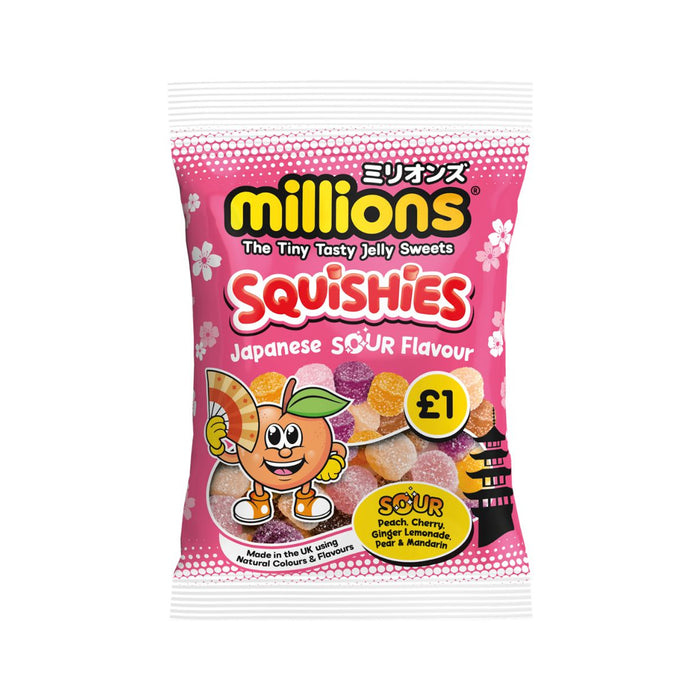 Millions Squishies Japanese Sour Flavour Bag 100g