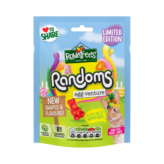 Rowntree's Limited Edition Randoms Egg-Venture Sweets Sharing Bag 130g