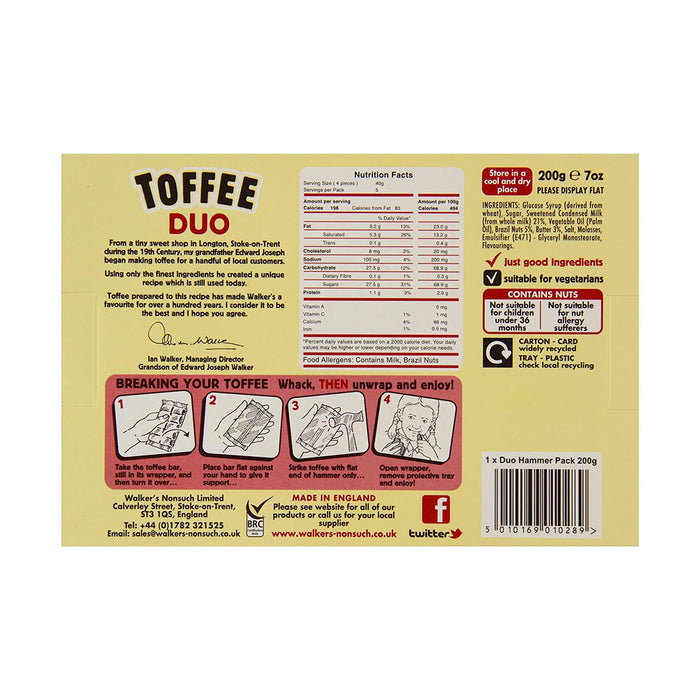 Walker's Nonsuch Toffee Duo Hammer Pack 200g