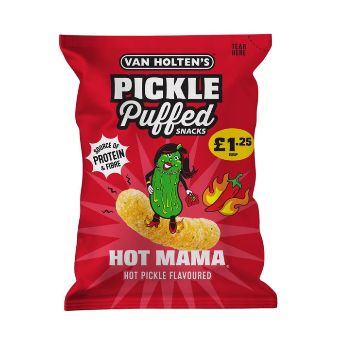 Van Holten's Hot Mama Hot Pickle Puffed Snack Bag £1.25