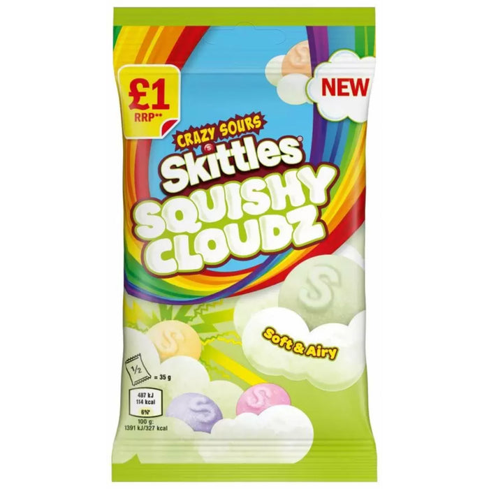 Skittles Squishy Crazy Sours Cloudz 70g